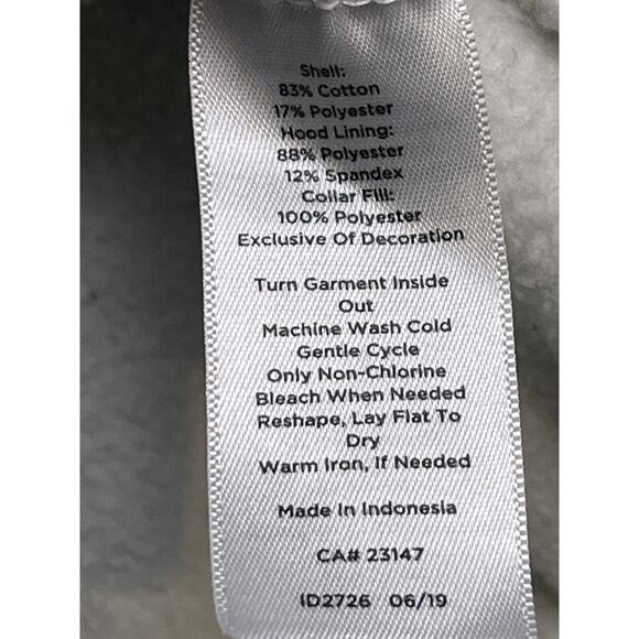 T by Talbots Hoodie Womens Small Ivory Hooded Full Zip Activewear Jacket - Picture 5 of 8